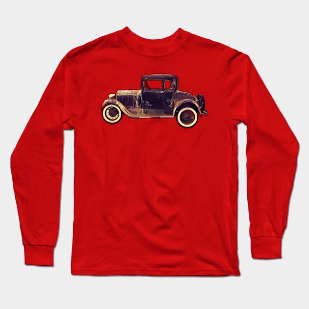 Old Rusty Car Lizzy Long Sleeve T-Shirt by Bespired